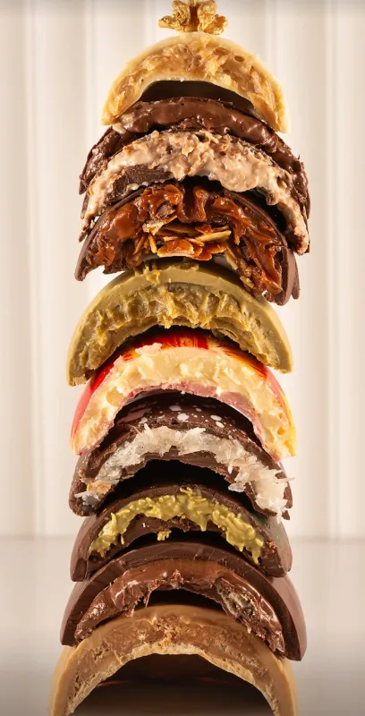 Ovos de chocolate da seleção de Páscoa da Casa Petri