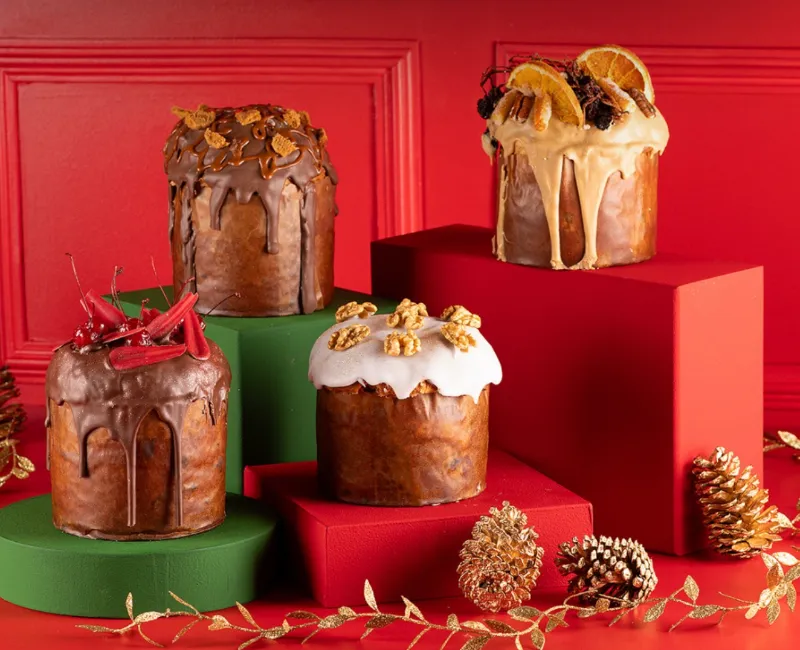 Panetones artesanais decorados da Casa Petri para o Natal